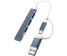 Golook • usb 3.0 multiport skirstytuvas • duomenų perdavimas • greitas įkrovimas • 4 prievadai • usb type-c • usb a • otg • pc • 5 gbps