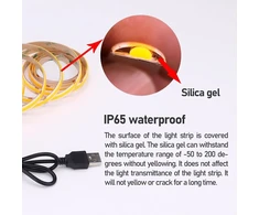 Goming Dc 5 V Usb Cob Led juosta oranžinė Led juosta Ip65 atspari vandeniui 2 m 320 Led/m Led juosta lipni šviesos juosta namų televizoriaus apšvietimui vitrinos apšvietimui