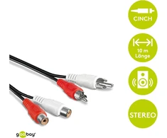 Goobay 50437 stereo ilgintuvas 2x Rca, 10 m laido ilgis