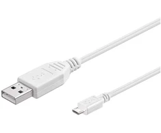 Goobay 96192 usb 2.0 hi-speed kabelis, baltas, 0.6m ilgio