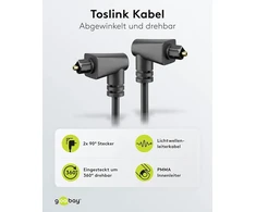 Goobay Toslink kabelis 90° kampu