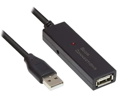 Good Connections aktyvus Usb 2.0 ilginamasis kabelis - 10 m - A tipo kištukas į A tipo lizdą - varinis Laidininkas/cu - maitinimo jungtis energiją naudojantiems įrenginiams - kartotuvo kabelis su signalo stiprinimu - juodas