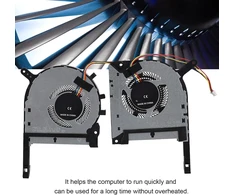 Goshyda 2 vnt. Cpu Gpu aušinimo ventiliatorius 4 kontaktų nešiojamojo kompiuterio radiatorius mažas aušintuvas, skirtas Asus Tuf Gaming Fx505 Fx505ge Fx505gm Fx505dt Fx705