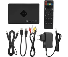 Vaizdo grotuvas Goshyda Full Hd medijos grotuvas, 2.5 colio Full Hd Sata kietojo disko grotuvas su 120g atminties muzikos, vaizdo įrašų grotuvu su dekodavimo technologija, skirtas televizoriui (eu)