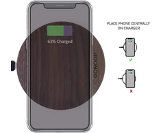 Gowood - 15w greitas belaidis įkroviklis iš riešutmedžio - greitas belaidis įkroviklis su 2m tvirtu ir patvariu įkrovimo kabeliu - led integruotas belaidis usb-c įkroviklis