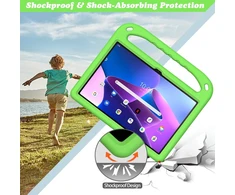 Gozopo vaikiškas dėklas, skirtas Lenovo Tab M10 (3rd Gen) planšetiniam kompiuteriui 10.1 colio Tb-328fu/tb-328xu, su stovo funkcija, tvirtas smūgiams atsparus apsauginis dėklas [tinka tik M10 3rd Gen Tb-328fu/tb-328xu] - žalias