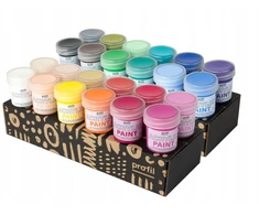 Grafix Akrilinių dažų rinkinys stiklainiuose tapybai ant drobės 24 spalvos 24x25ml