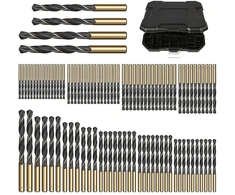 Grąžtų rinkinys su spiraliniu grąžtu, 99 dalių titano spiralinių grąžtų rinkinys medžiui, metalui, plastikui, titano Hss grąžtų rinkinys 1,5/2,5/3/3,2/3,5/4/8/10 mm dėklas akumuliatoriniams gręžtuvams