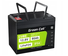 Green Cell Ličio baterija lifepo4 žalias cell 12.8v 12v 80ah bms lengvas 9kg