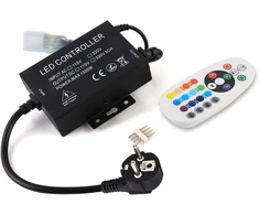 Greensun Rf valdiklis Led juostoms, 24 mygtukų nuotolinio valdymo pultas, 220 V valdiklio valdymas, maitinimo šaltinio kištuko kabelis Rgb Led juostos šviestuvui