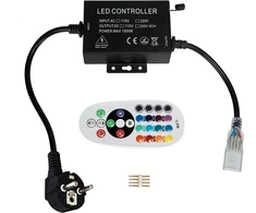 Greensun Rf valdiklis Led juostoms, 24 mygtukų nuotolinio valdymo pultas, 220 V valdiklio valdymas, maitinimo šaltinio kištuko kabelis Rgb Led juostos šviestuvui