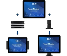 Greentouch 10.1" 10 taškų lietimui atsparus monitorius su atviru rėmu