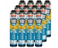 Greitai džiūstantys statybiniai klijai-putos Soudabond Turbo Soudal 750ml 12 vnt