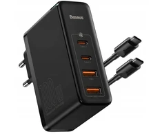 Greitasis įkroviklis Baseus telefonui, maitinimo adapteris nešiojamam kompiuteriui 100w 4x Usb Usb-c