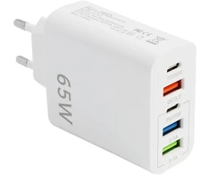 Greitasis įkroviklis Usb C 65w 5 Porto, kelių lizdų Usb įkroviklis, kelių įkrovimo lizdas, mobiliojo telefono įkroviklis telefonui