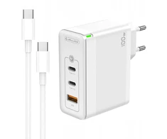 Greitasis Jellico 100w tinklo įkroviklis 2xusb-c + 1xusb qc3.0 + usb-c -usb-c