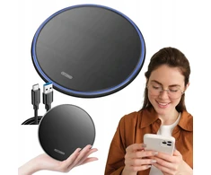 Greitasis Qi belaidis indukcinis 15w įkroviklis su apšvietimu + Usb-c