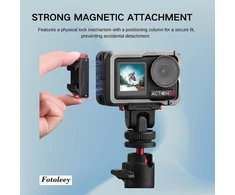 Objektyvas Greito atleidimo adapterio laikiklis, skirtas dji osmo action 4, action 5 pro, action 3, magnetinis greito atleidimo kameros laikiklis su