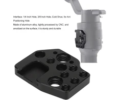 Greito atleidimo plokštelės stabilizatorius kameros narveliui Led hot shoe adapteris su 1/4" skylute 3/8" skylute, skirtas Ronin S Sc Rs2 Rs3 Rsc2