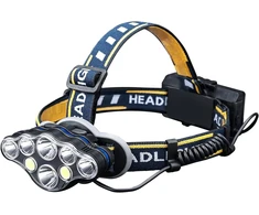 Grifema priekinis žibintas, įkraunamas, 8 Led, 90° reguliuojamas, atsparus vandeniui