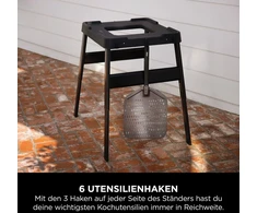 Grilio stovas Ninja Woodfire 4718j800euuk, 66×86×107 cm, juodas