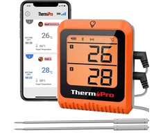 Grilio termometras su 2 zondais Lcd Bluetooth programėlė
