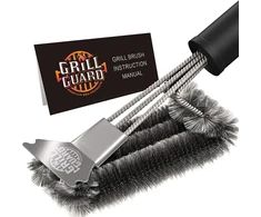 Grilis Guard bbq grilio valymo šepetys ir grandiklis - grilio vielinis šepetys griliui - 45 cm nerūdijančio plieno grilio grotelių valiklis - grilio priedai ir įrankiai weber dujiniams/angliniams/elektriniams/infraraudonųjų spindulių griliams - dovanos vyr