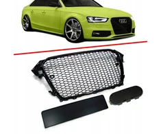 Grillio grotelės Audi A4 B8.5 8k2 12- Rs look blizgus juodas korio Pdc