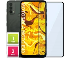 Grūdintas stiklas Motorola E40, pilnas, dengiantis visą ekraną, apsauginis stiklas 5d 9h