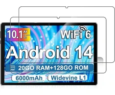 Grūdinto stiklo ekrano apsauga, skirta Fezawio F11 10 colių Android planšetiniam kompiuteriui – didelis skaidrumas, atsparumas įbrėžimams, apsauga nuo pirštų atspaudų (2 vnt.)