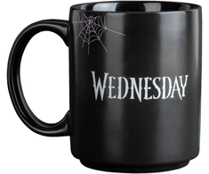 Grupo Erik Wednesday Addams kavos puodelis - arbatos puodelis, dydis 10 cm x 8 cm - talpa 350 ml - oficialus Netflix licencijuotas produktas