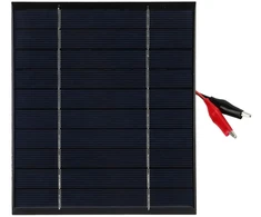 Gtiwung 12 V 2 W 136 x 110 mm saulės baterija su krokodilo spaustukais, mikro mini saulės elementų plokštė, skirta saulės energijai, "pasidaryk pats", mokslo projektams
