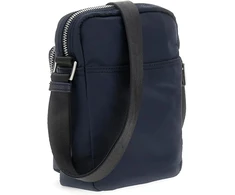 Guess Certosa Nylon Eco Crossbody dviguba kišenė tamsiai mėlyna, tamsiai mėlyna