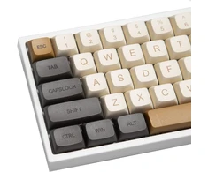 Guffercty kred Xda profilio klavišų dangteliai 125 retro Pbt klavišų dangtelių rinkinys, dažytas sublimacijos būdu, Ansi Us išdėstymas, skirtas Cherry Mx jungiklių mechaninei klaviatūrai (xda/ember)
