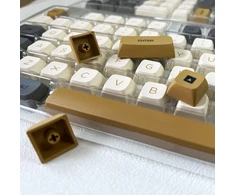 Guffercty kred Xda profilio klavišų dangteliai 125 retro Pbt klavišų dangtelių rinkinys, dažytas sublimacijos būdu, Ansi Us išdėstymas, skirtas Cherry Mx jungiklių mechaninei klaviatūrai (xda/ember)