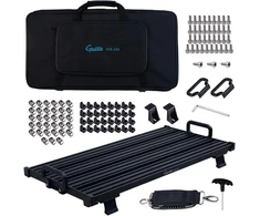Guitto gitaros pedalboard'as - tvirtinimo blokai fiksuotiems efektų pedalams, aliuminio lydinys, be velcro, Gpb-03