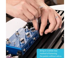 Guitto gitaros pedalboard'as - tvirtinimo blokai fiksuotiems efektų pedalams, aliuminio lydinys, be velcro, Gpb-03