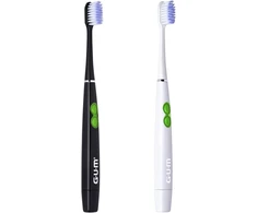 Gum Activital Sonic dantų šepetėlis su baterija, 1 sonic dantų šepetėlis, baltas arba juodas