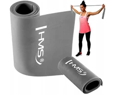 Guma treniruoklių juosta reabilitacijai, fitnesui Hms pilka 1-16kg