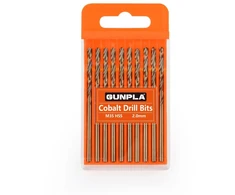 Gunpla M35 Hss kobalto grąžtų rinkinys 2.0 mm 10 dalių spiralinis grąžtas plieno grąžtas geležies grąžtų rinkinys nerūdijančiam plienui, aliuminiui, kietam plastikui ir medienai