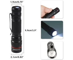 Guodskhoo led žibintai, įkraunami, itin ryškus žibintas, mažas rankinis šviestuvas, priartinamas, atsparus vandeniui, 3 šviesos režimai, žibintuvėlis stovyklavimui, žygiams, lauke, avarinei situacijai, dovana, 2 vnt.