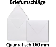 Gustav Neuser kvadratiniai vokai 16,0 x 16,0 cm, 75 vnt., balti, 120 g/m²