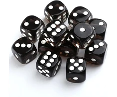 Gwhole 12 kauliukų rinkinys, 6 sienelės, 16 mm, kauliukų rinkinys, whisper kauliukų rinkinys su užapvalintais kampais, dice king kauliukų žaidimams, stalo žaidimams, pilkas