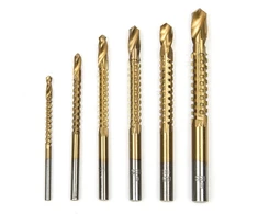 Hakkain 6 dalių gręžimo pjūklų rinkinys Hss plienas titanas medienos apdirbimui 3 mm 4 mm 5 mm 6 mm 6,5 mm 8 mm mini