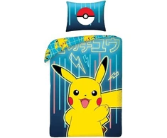 Halantex Viengulis patalynės komplektas + pagalvėlės užvalkalas Official Pokemon Pikachu Cotton 3903