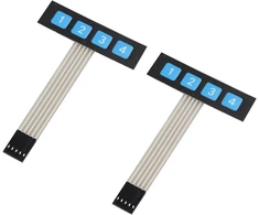 Haljia 2 vnt. 1x4 matricos 4 mygtukų membraniniai jungikliai valdymo klaviatūra, skirta Arduino
