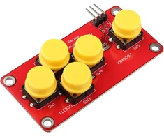 Klaviatūra Haljia ad klaviatūros simuliacijos elektroniniai statybiniai blokai, 5 mygtukai, modulis analoginis klavišas suderinamas su arduino jutiklių išplėtimo plokšte