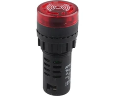 Haljia ad16-22sm led garsinis signalas įspėjamoji lemputė mirksintis įspėjimas 24v dc 20ma 22mm dia