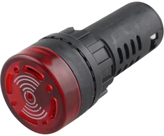 Haljia ad16-22sm led garsinis signalas įspėjamoji lemputė mirksintis įspėjimas 24v dc 20ma 22mm dia