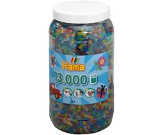 Hama 211 54 Karoliukų Dėžutė su 13000 Skaidrių Karoliukų su Blizgučiais